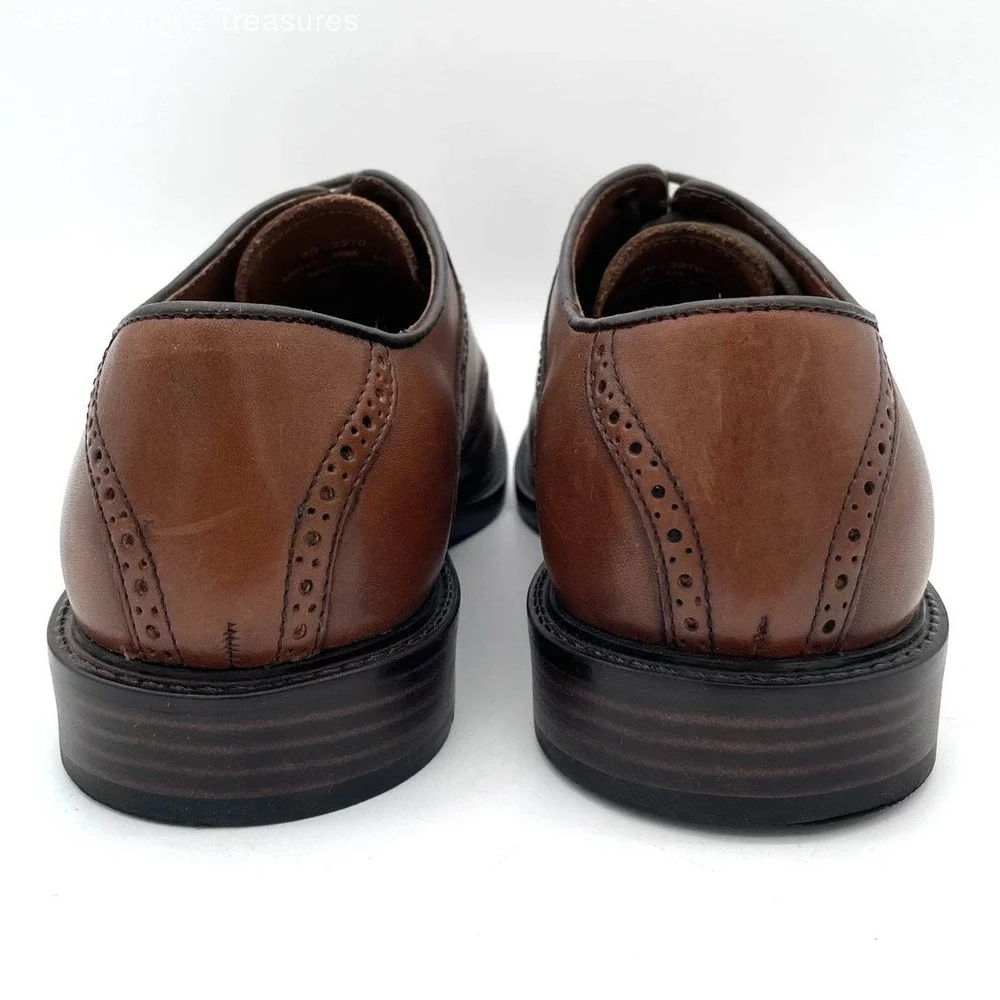 Johnston & Murphy Men's Brown Leather Wingtip Oxford Dress Shoes Size 10 M